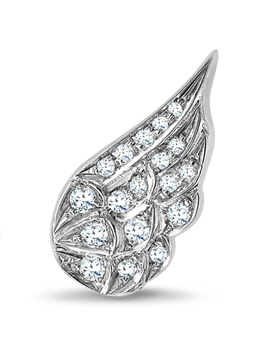 серьги Tiara из белого золота с бриллиантами 4