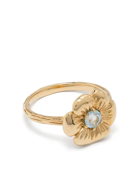 кольцо Bouquet из желтого золота с топазом