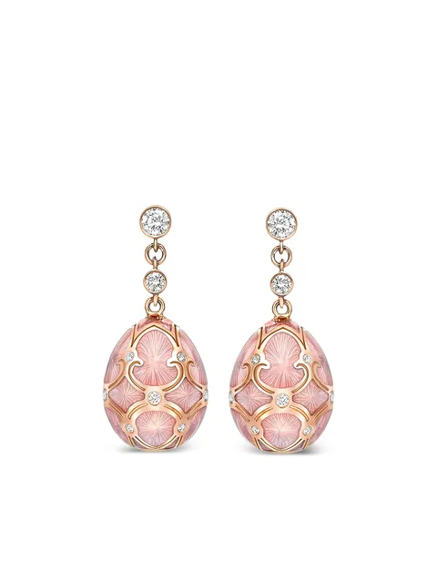 серьги-подвески Heritage Egg из розового золота с бриллиантами
