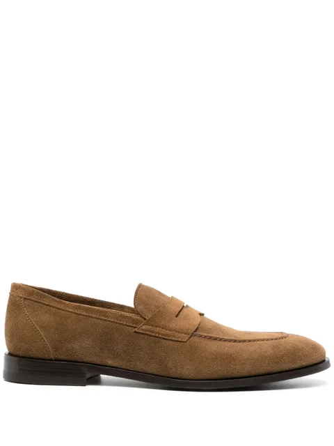 slip-on suede loafers