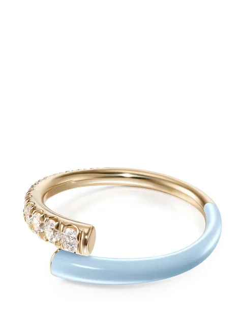 кольцо Pastel Blue Lola Pinky из желтого золота