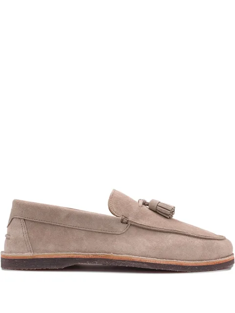 tassel-detail suede loafers