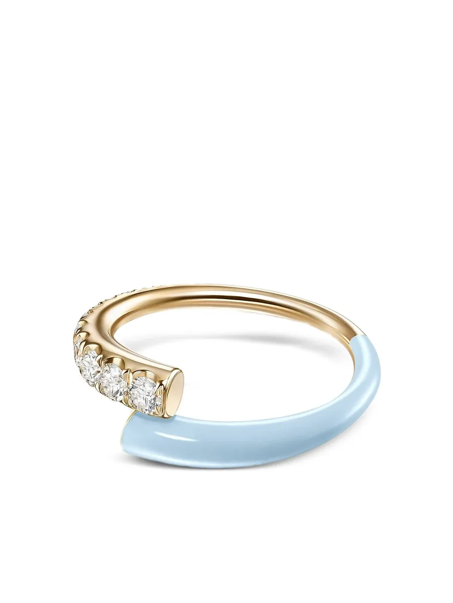 кольцо Pastel Blue Lola из желтого золота с бриллиантами 4