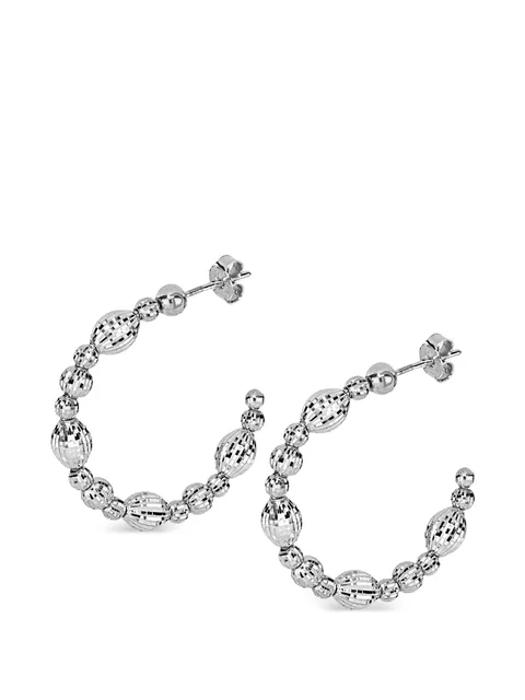 серьги-кольца Crystal с басинами
