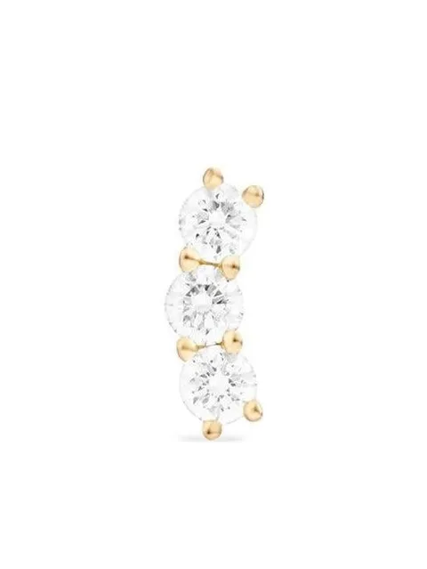 серьга-гвоздик Triplet Stud из желтого золота с бриллиантами