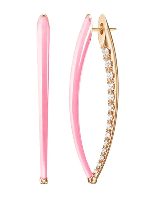 серьги Marissa Pink Cristina из желтого золота с бриллиантами