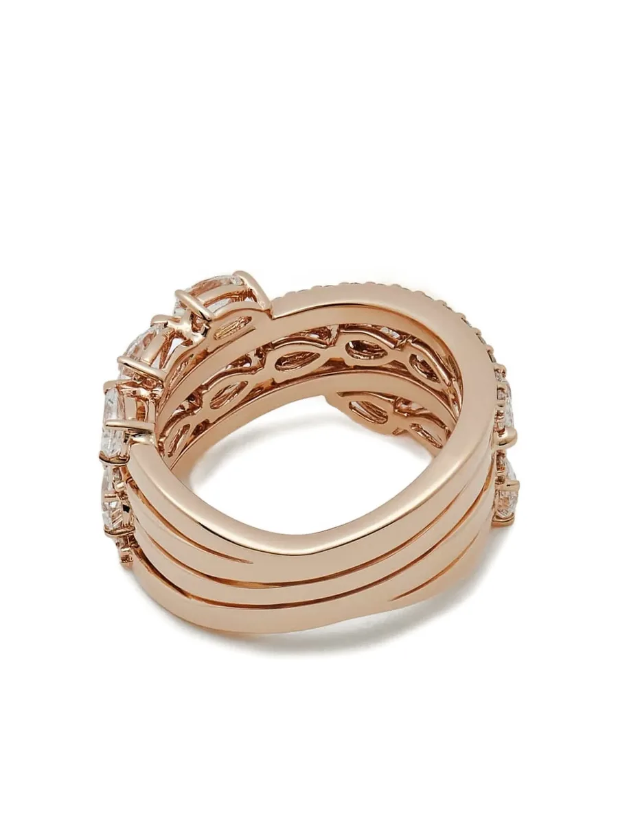 кольцо Twist из розового золота с бриллиантами 7