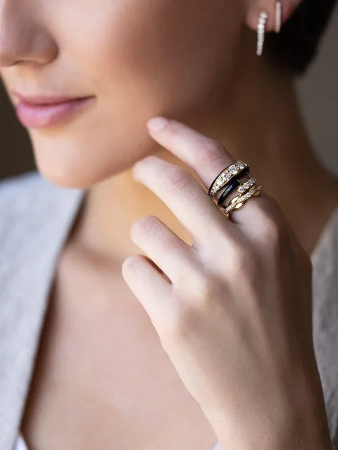 кольцо Black Lola Diamond из желтого золота