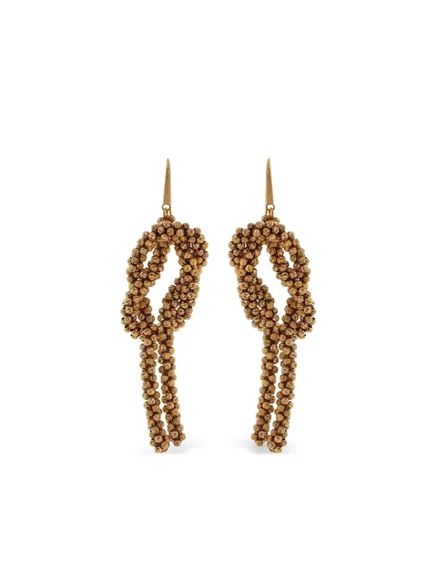 knot-detail drop earrings