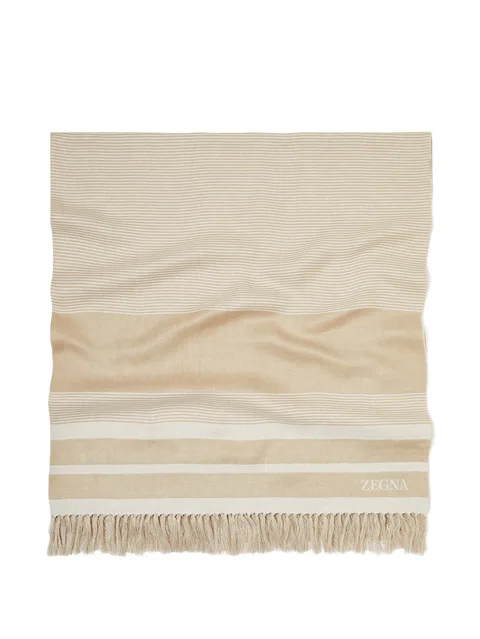 Oasi linen striped throw