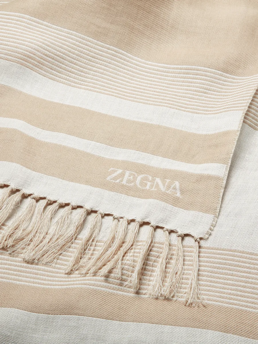 Oasi linen striped throw 4