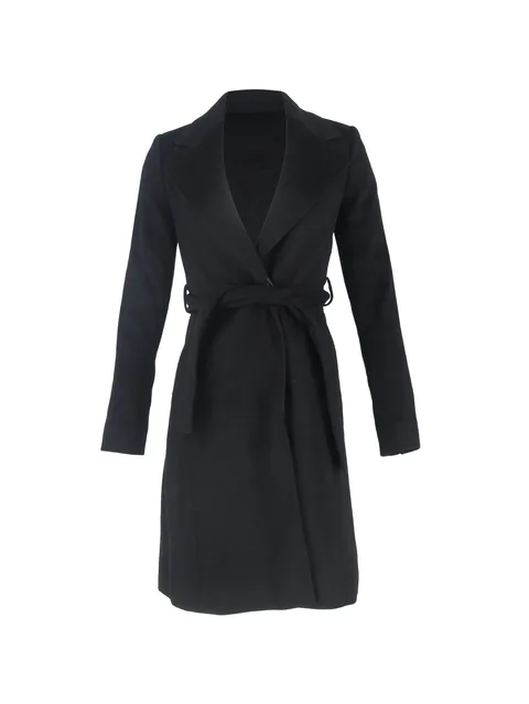 single-breasted belted coat
