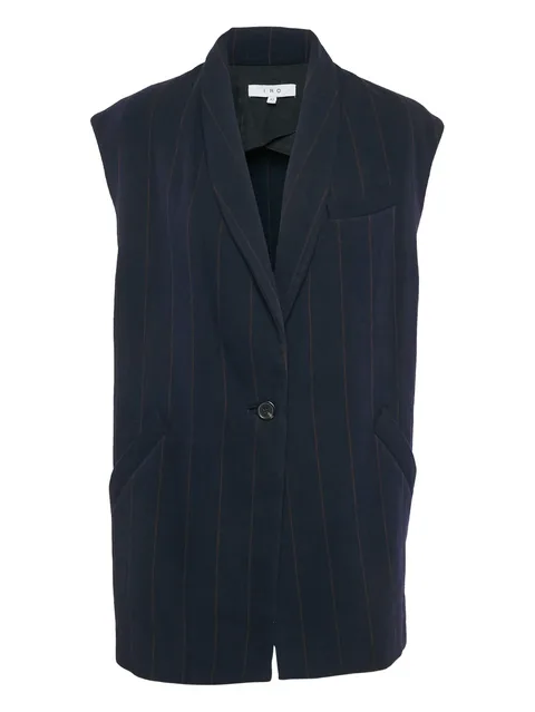 pinstripe sleeveless coat