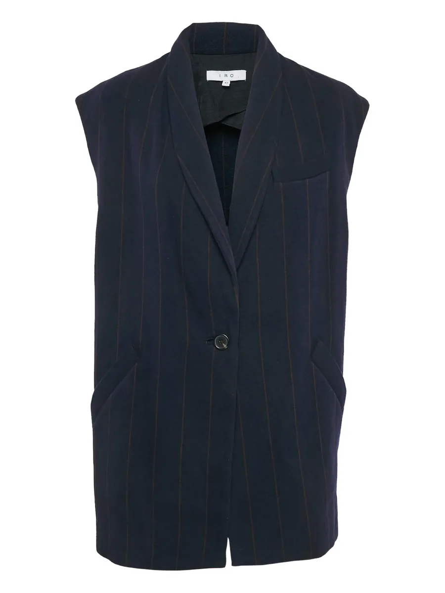 pinstripe sleeveless coat 2