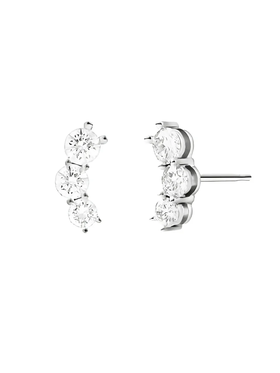18K white gold Aria diamond earrings 2