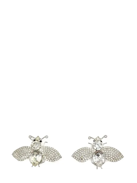 Vintage Statement Crystal Bee Earrings 1980s