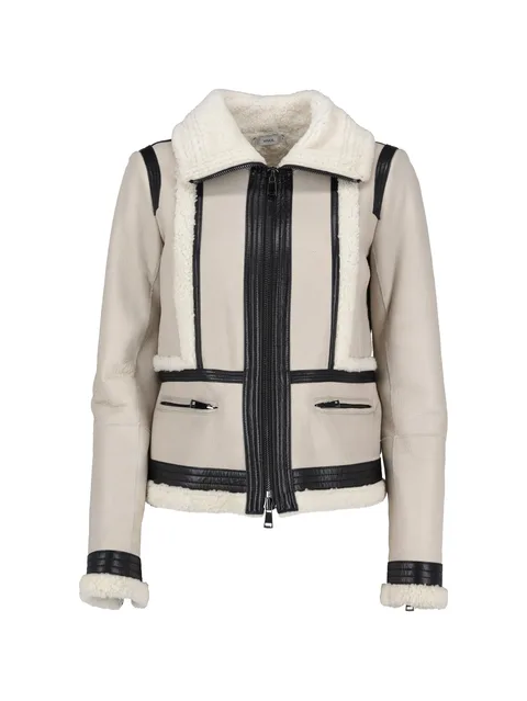 shearling leather coat