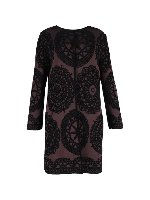 patterned knit coat
