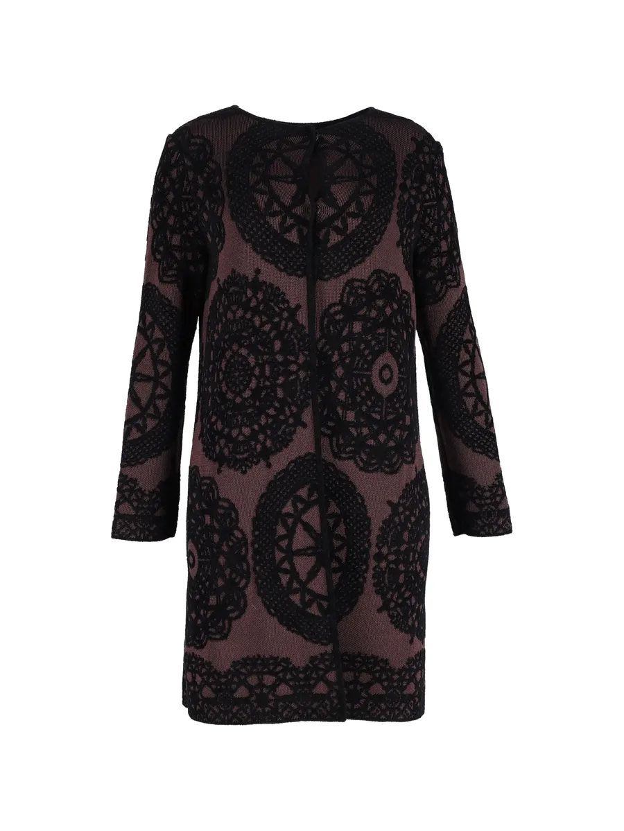 patterned knit coat 2