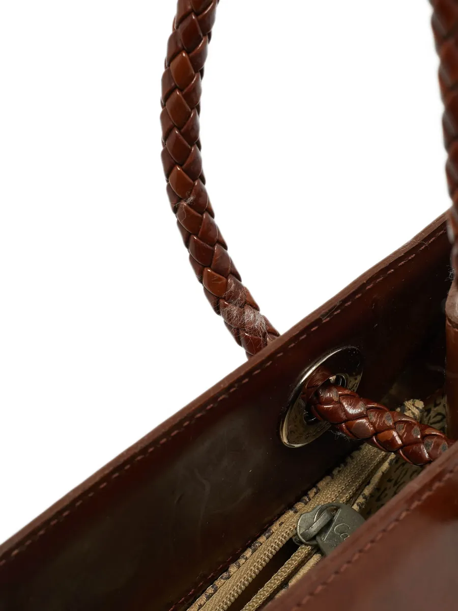 Panthère braided handle tote bag 6