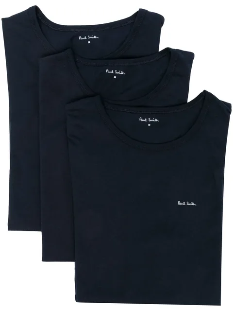 logo-print cotton T-shirt (pack of three)