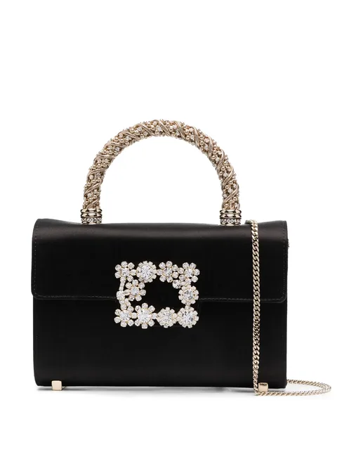 crystal flower crossbody bag
