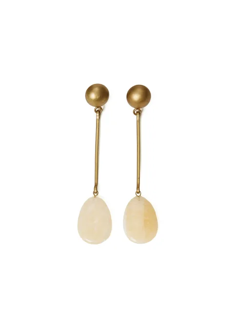 gemstone-pendant earrings