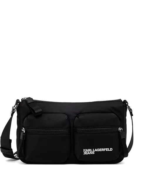logo-print cross body bag