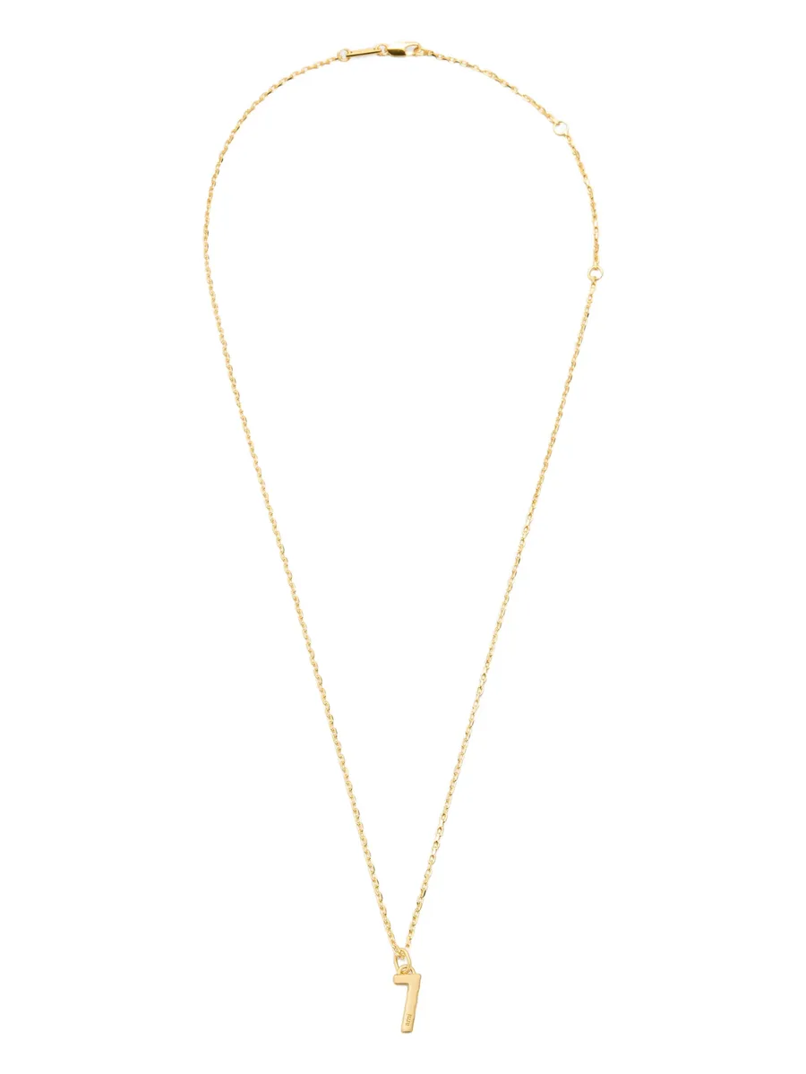 hammered number-pendant necklace 2