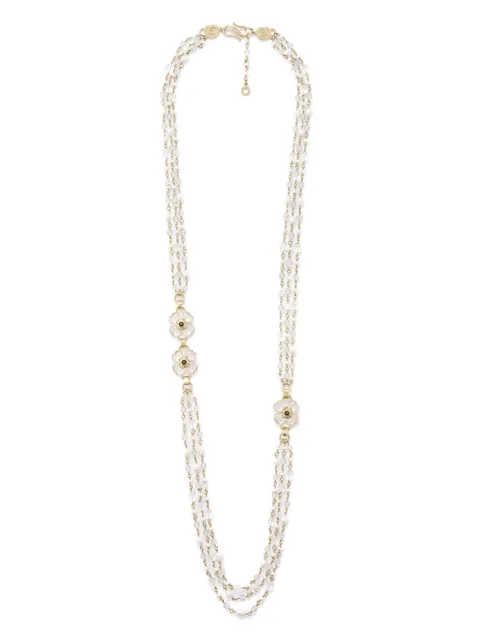 Trefle long necklace 3 rows