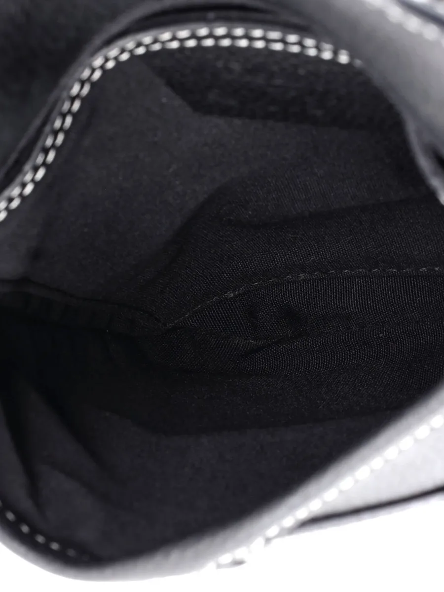 сумка через плечо KAWS Saddle Flat Messenger Bag Leather with Applique 9