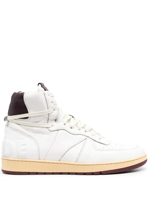 panelled high-top sneakers