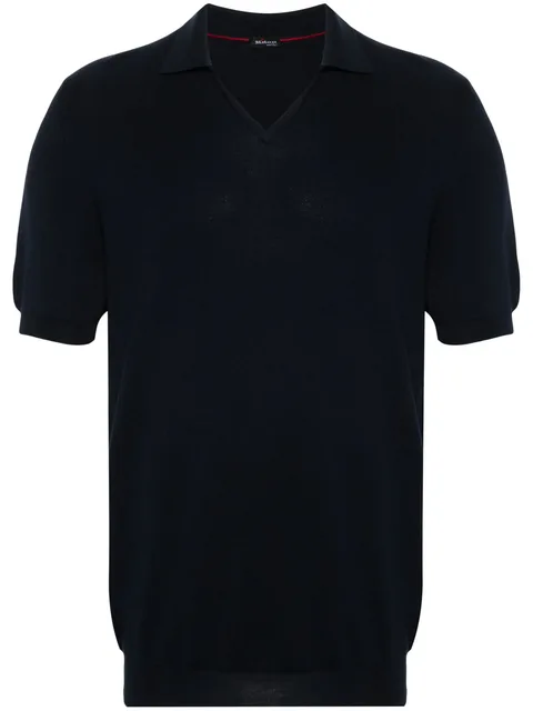 fine-knit cotton polo shirt