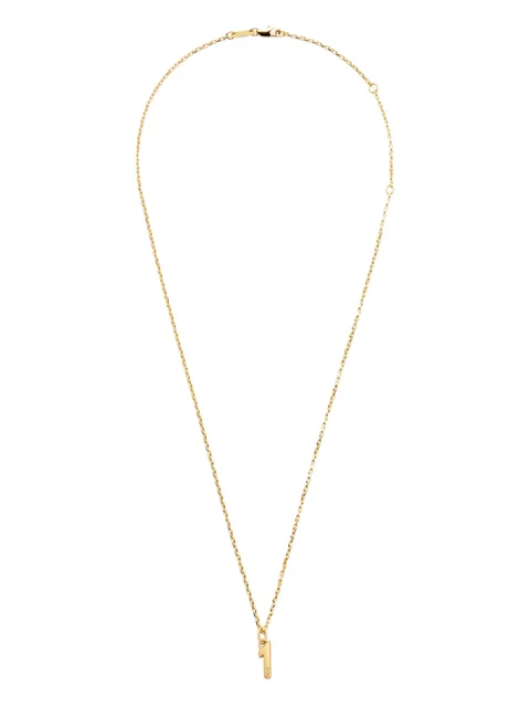 hammered number pendant necklace
