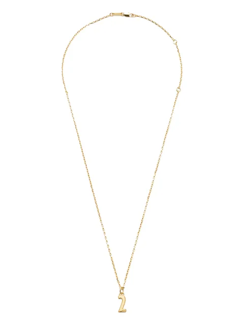 hammered number pendant necklace