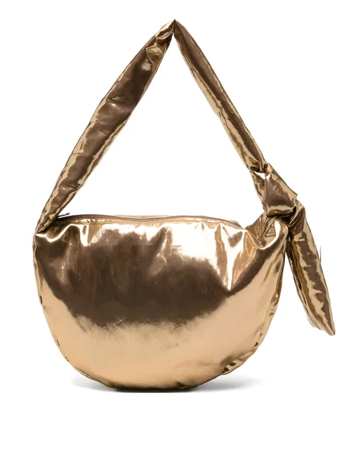 metallic-effect knot shoulder bag
