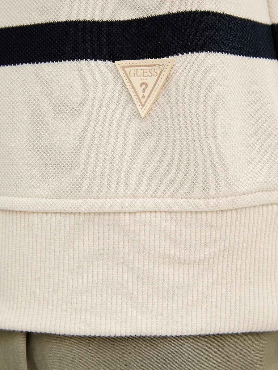 striped long-sleeve polo-collar sweater 9