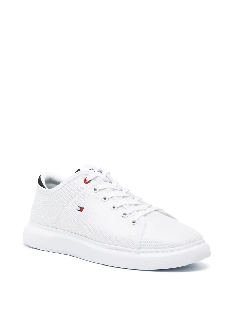embroidered-logo mesh low-top sneakers 4