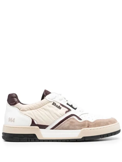 lace-up logo-patch sneakers