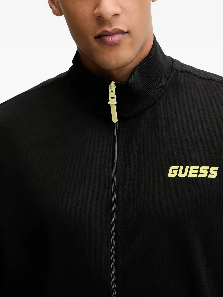 logo-print zip-up sweater 6