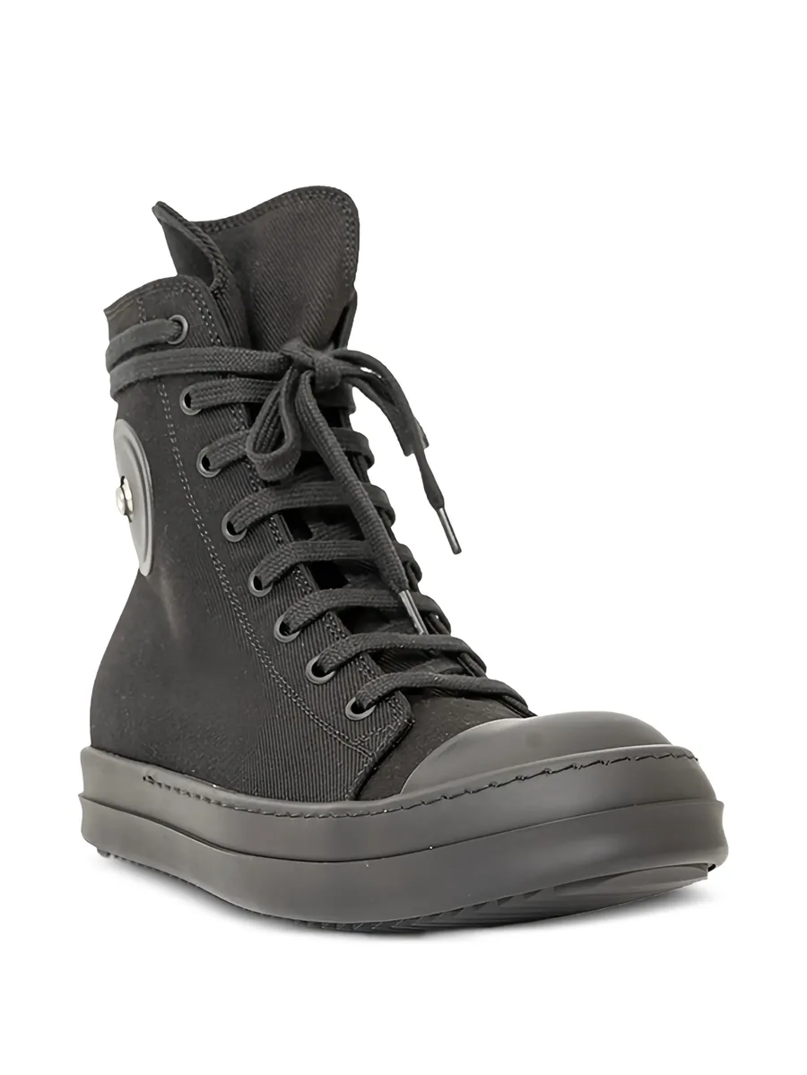 lace-up canvas sneakers 4