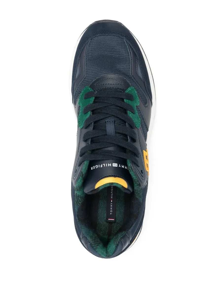logo-embroidered lace-up sneakers 8