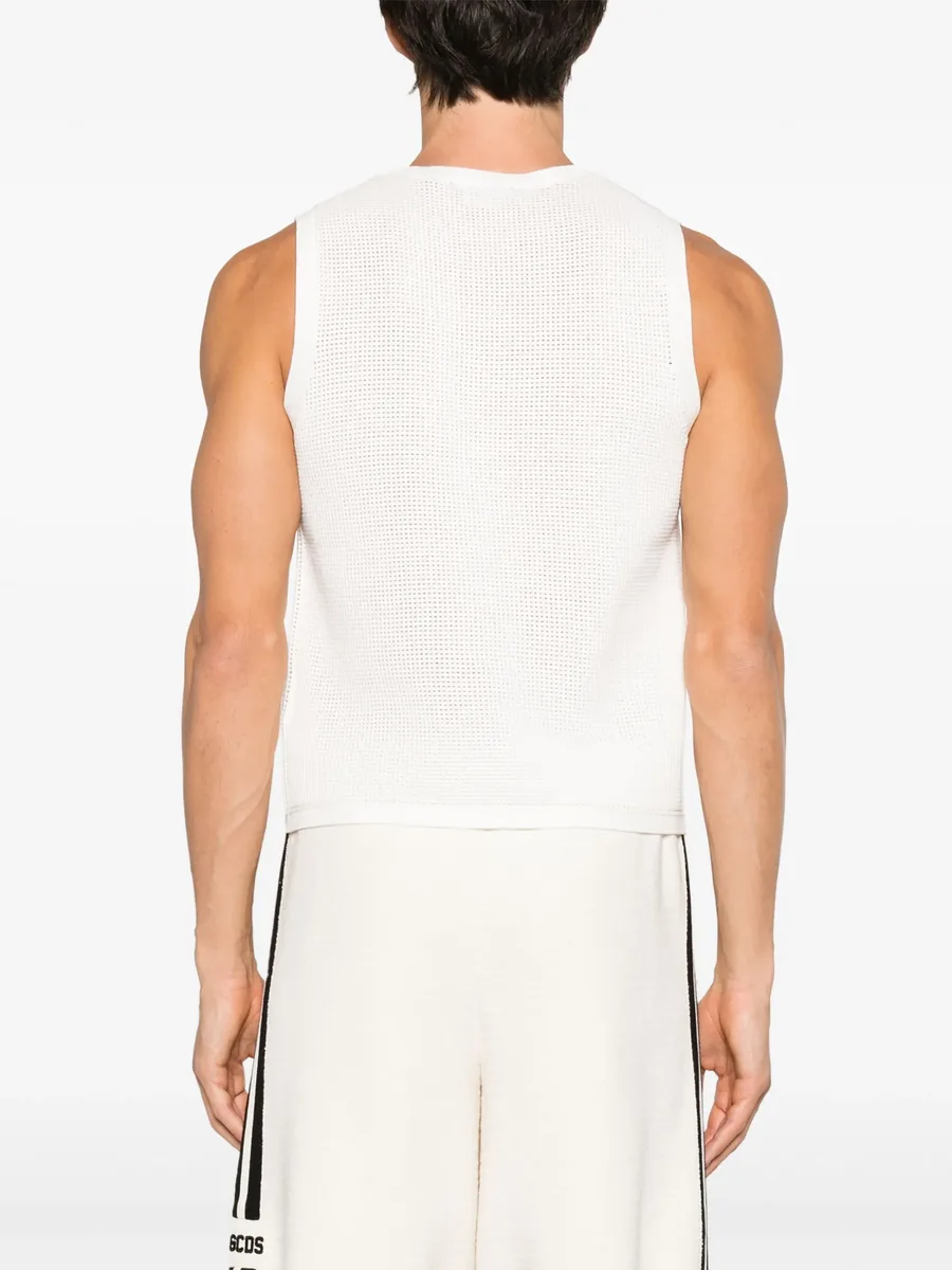 waffle-knit sleeveless jumper 8