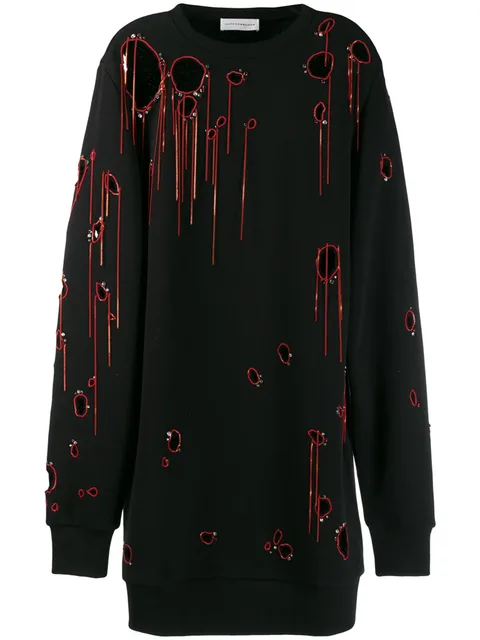 chain-embellished sweatshirt