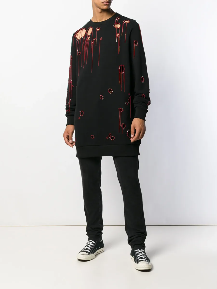 chain-embellished sweatshirt 4