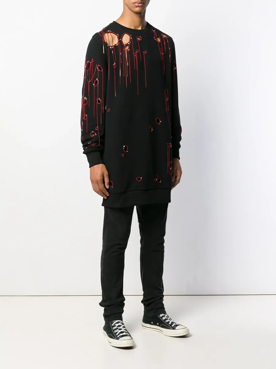 chain-embellished sweatshirt 6