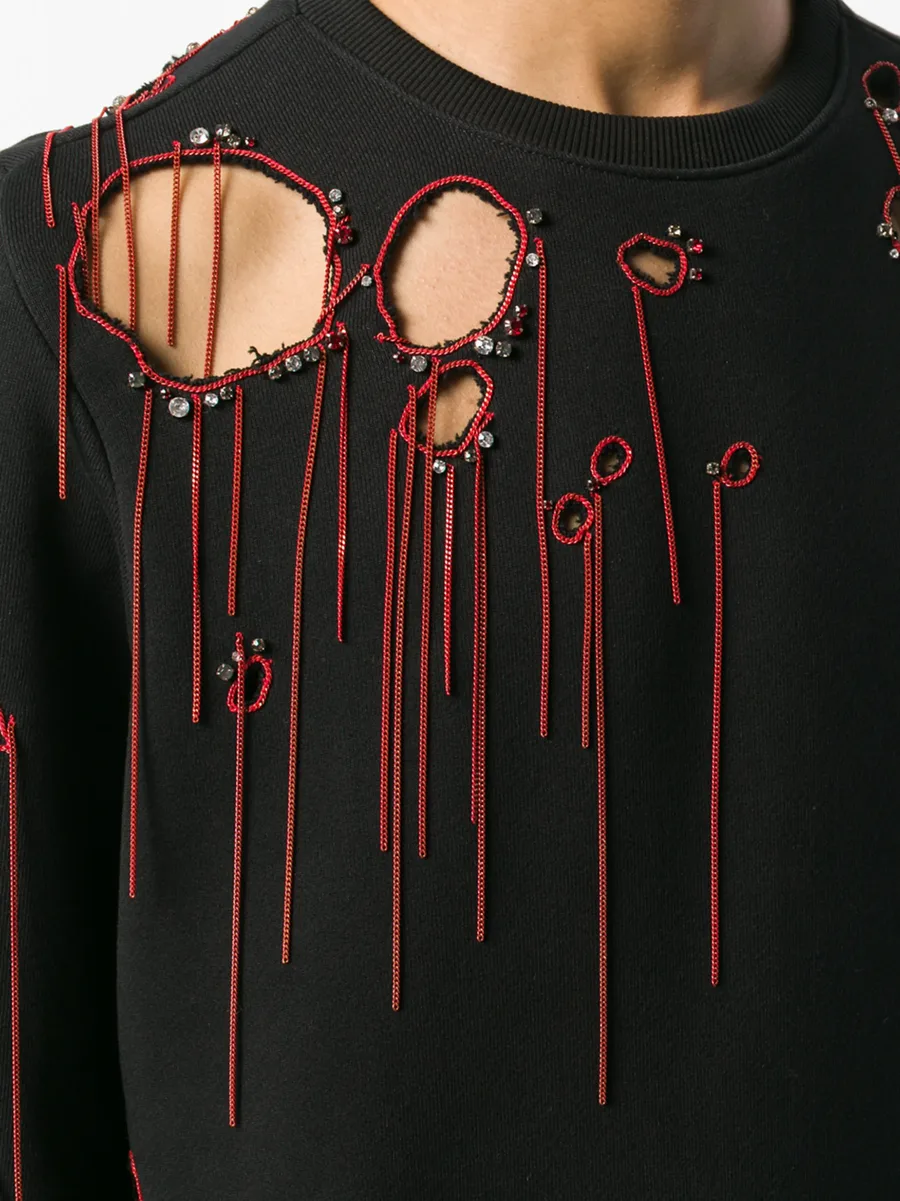 chain-embellished sweatshirt 10