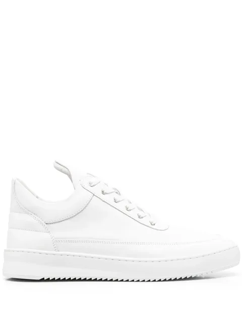 logo-embossed lace-up sneakers