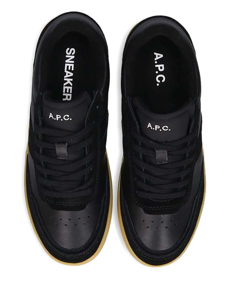 Plain suede-panel sneakers 8