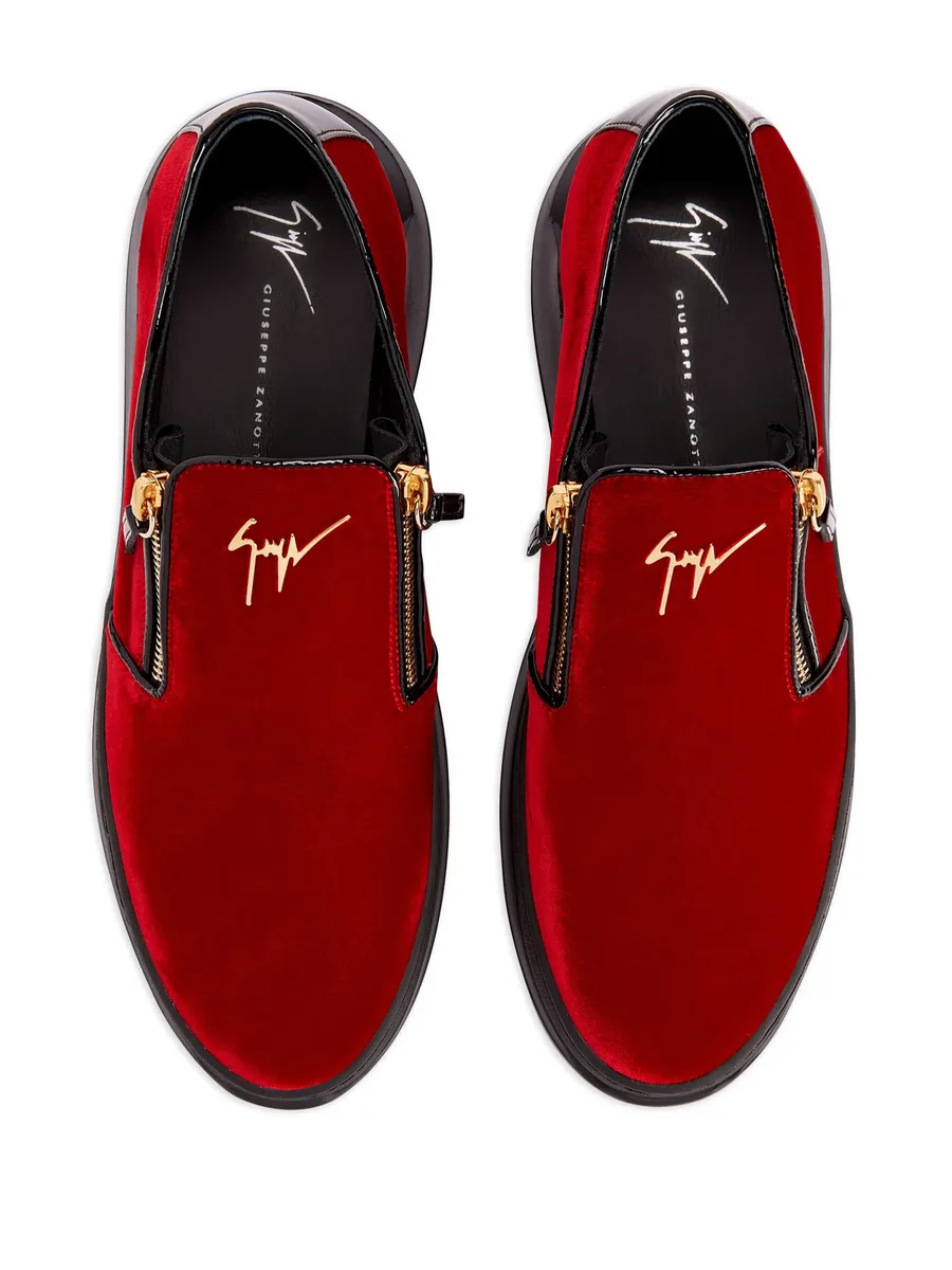 Conley zipped velvet sneakers 7